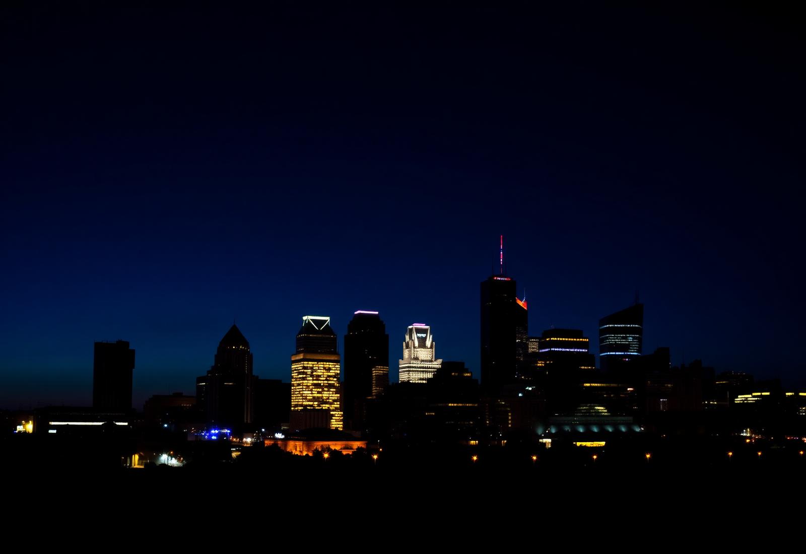 Dallas-Fort Worth skyline at blue hour